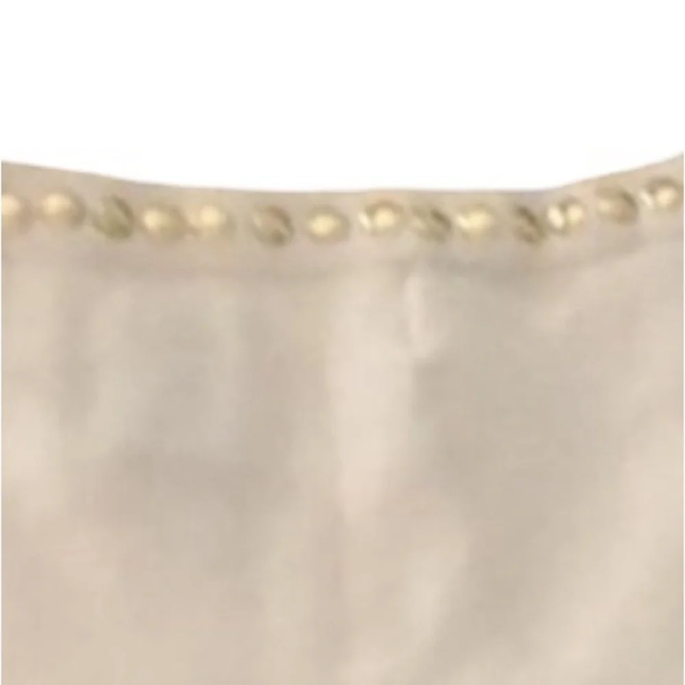 Micheal Kors  XL Ivory knit top sleeveless top Gold Studded super soft